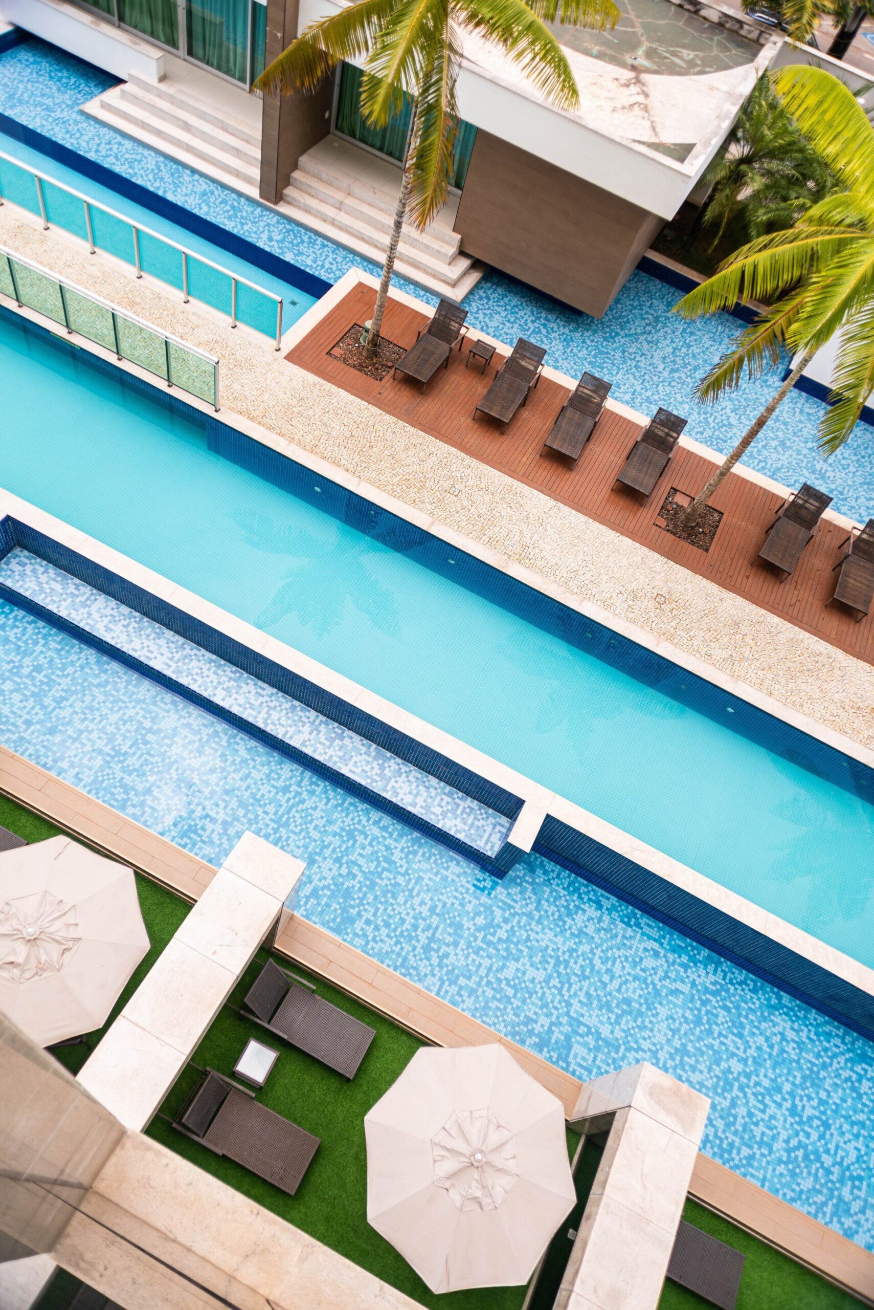 Área das piscinas