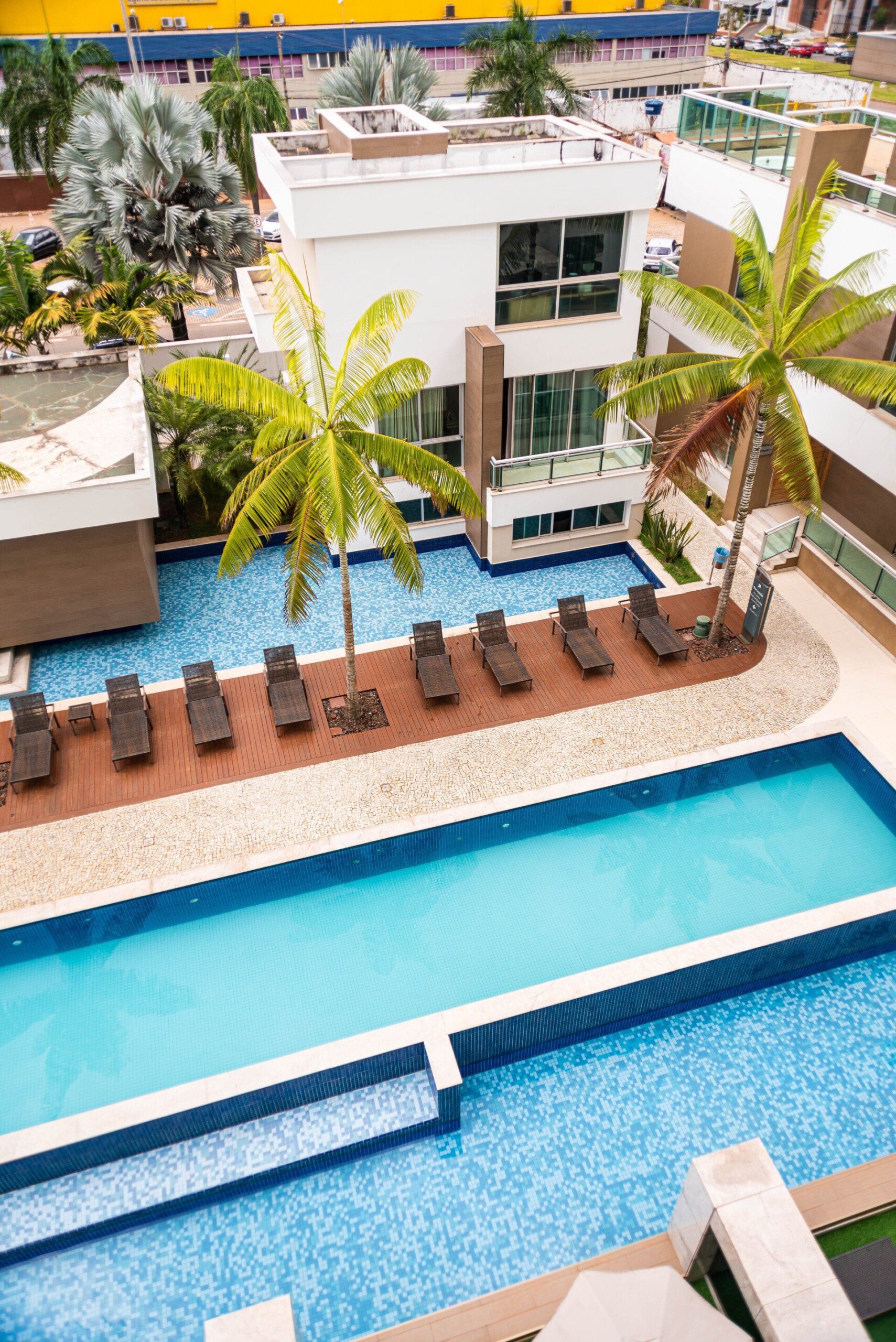 Área das piscinas